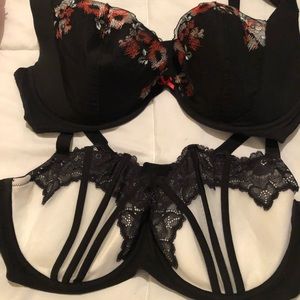 Two Balconette and plunge bras